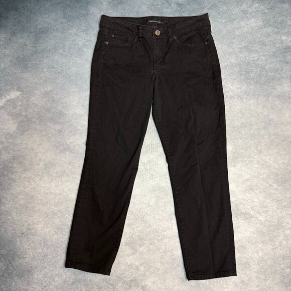 Calvin Klein Womans Jeans Skinny Crop Size 8 Black Denim Fits 30x24.5 - Picture 1 of 16